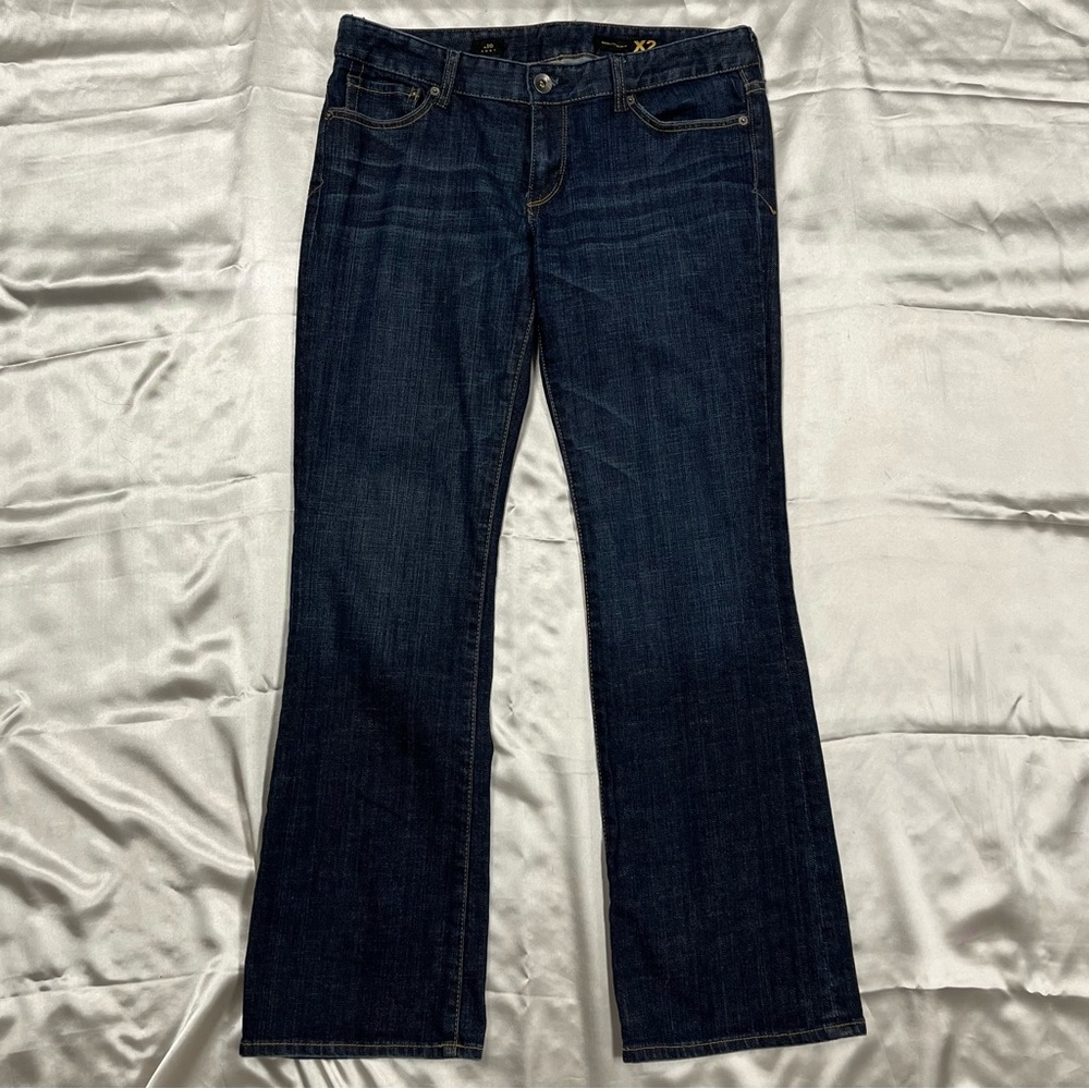 X2 ladies dark denim boot cut jeans, size 10